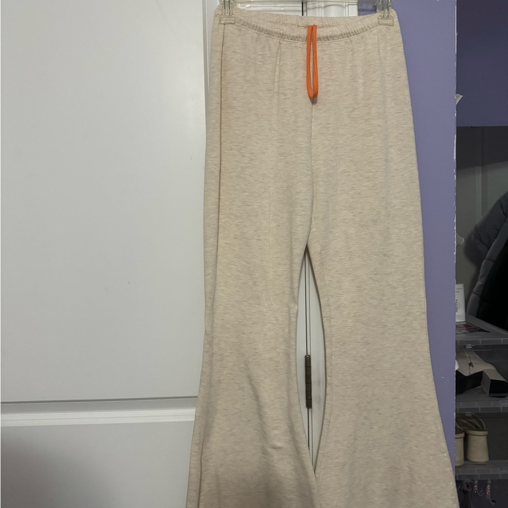 OFFLINE by AERIE tan flare sweatpants